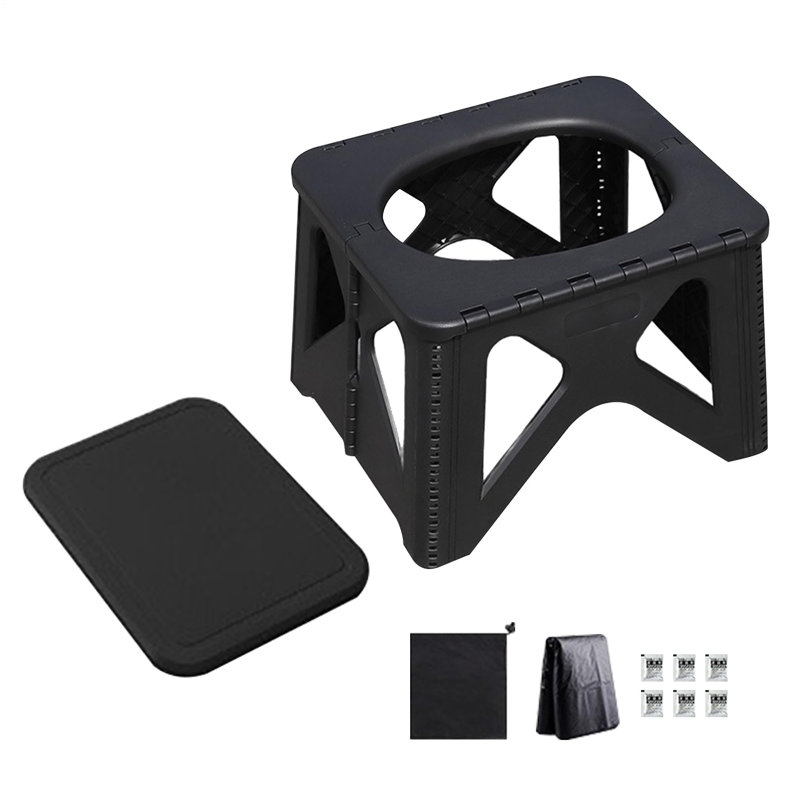Toilette portable de camping et siège pliable pour voyage en plein air