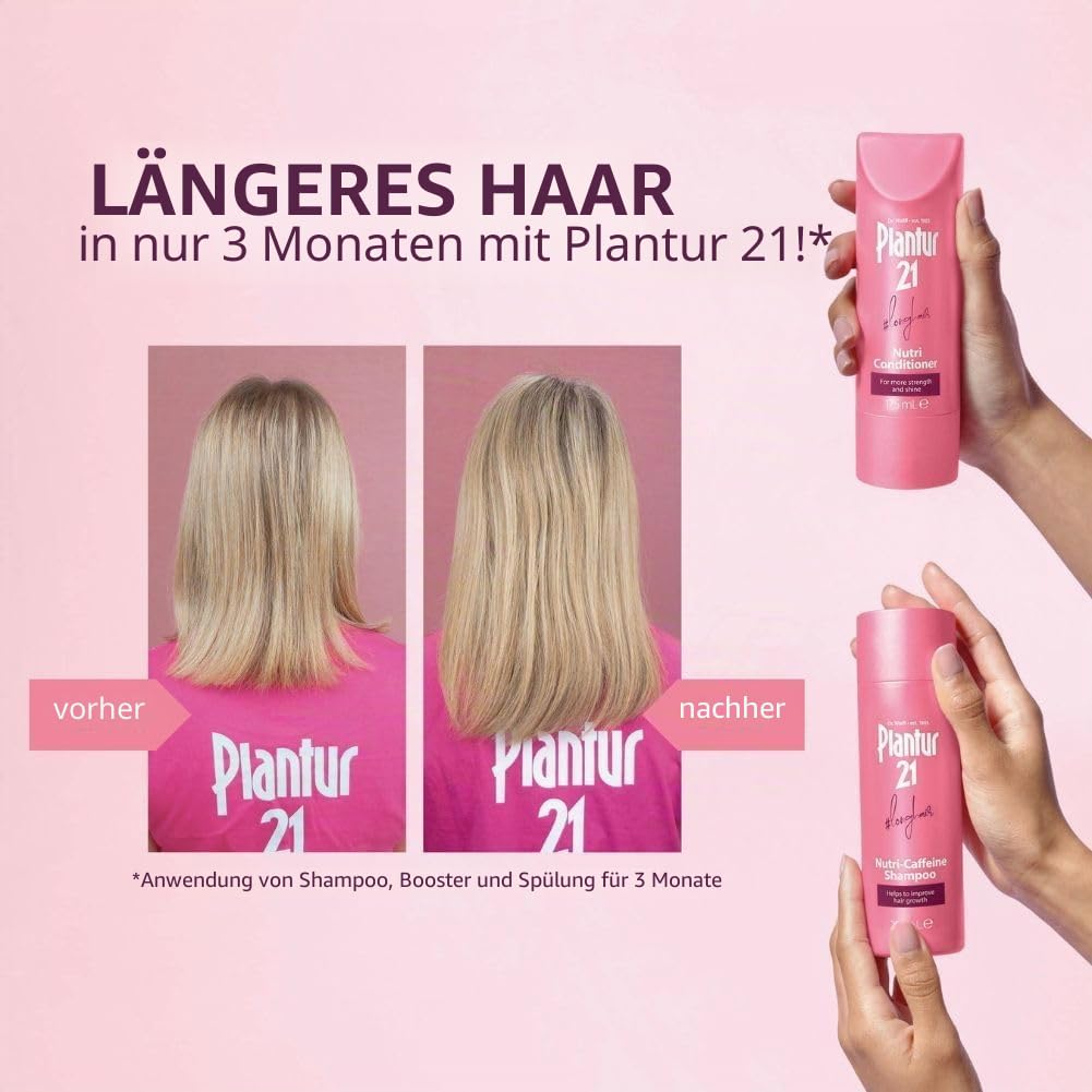 Plantur 21 #longhair Shampoo Conditioner und Haarserum f眉r langes und brillantes Haar | Komplettset verbessert das Haarwachstum und strapaziertes Haar | ohne Silikone