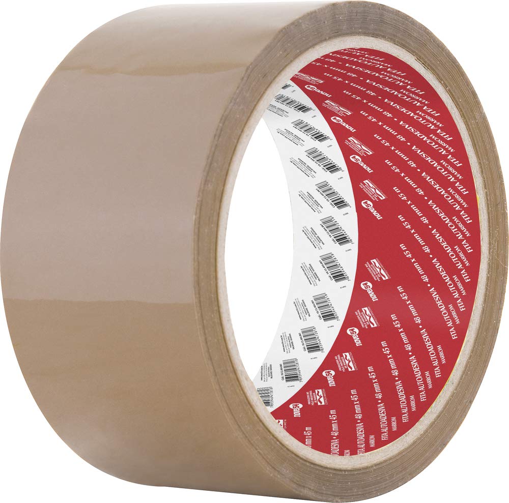 Fita Auto Adesiva 48mmx45m Marrom 954