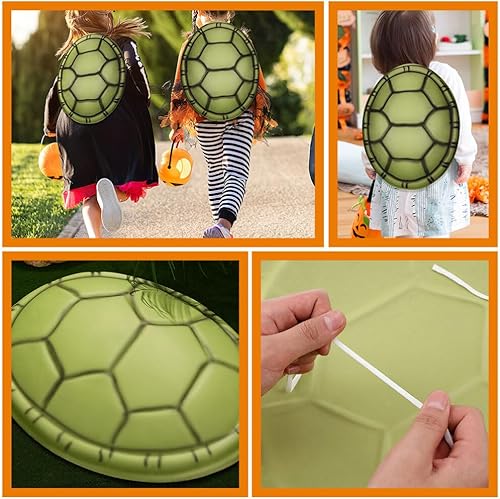 Miniatura 9 de Decoración de Halloween, 6 unidades, disfraz de Halloween, tortuga, carnaval, mochila de tortuga para animales, cosplay, fiesta de Halloween,