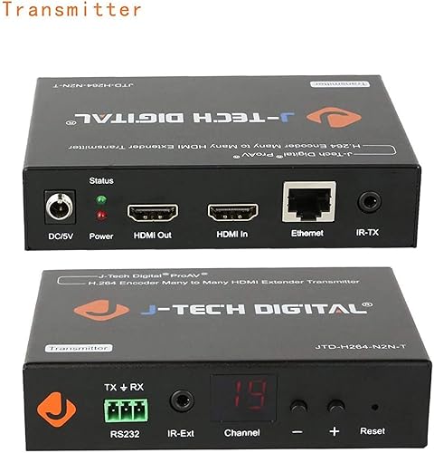 Miniatura 2 de J-Tech Digital Codificadorextensormatriz de video HDMI H.264 a través de Ethernet, con RS23, enrutamiento IR, aplicación J-Tech Digital Control,