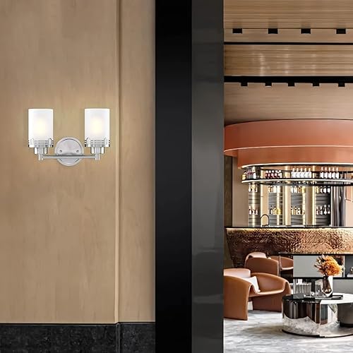 Miniatura 5 de Doraimi Lighting Aplique de pared de medio cilindro de 1 luz con acabado de níquel cepillado para decoración del hogar, baño, dormitorio, pasillo,