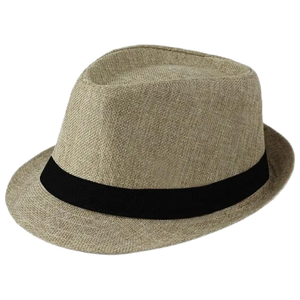 Sombreros Panamá de ala Corta, Sombreros Fedora Unisex para la Playa, Ideales para Fiestas, Disfraces y Bodas.
