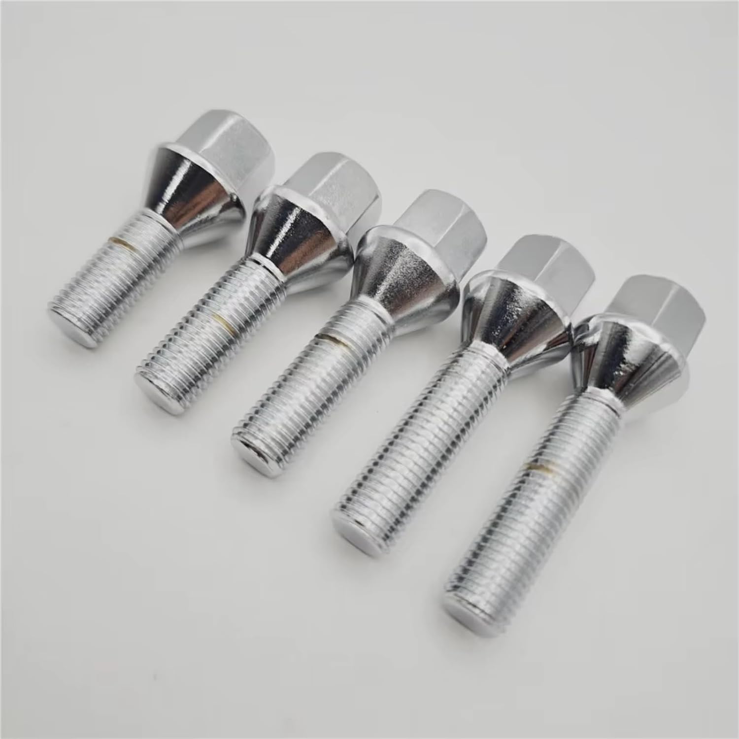 Car Locking Wheel Bolts Universal 4pcs Alloy Wheel Bolts Nuts M12 X 1.5 17mm Hexagon Conical Wheel Lock Nut Screw Car Tire Bolts(40mm Thread x4PCS)