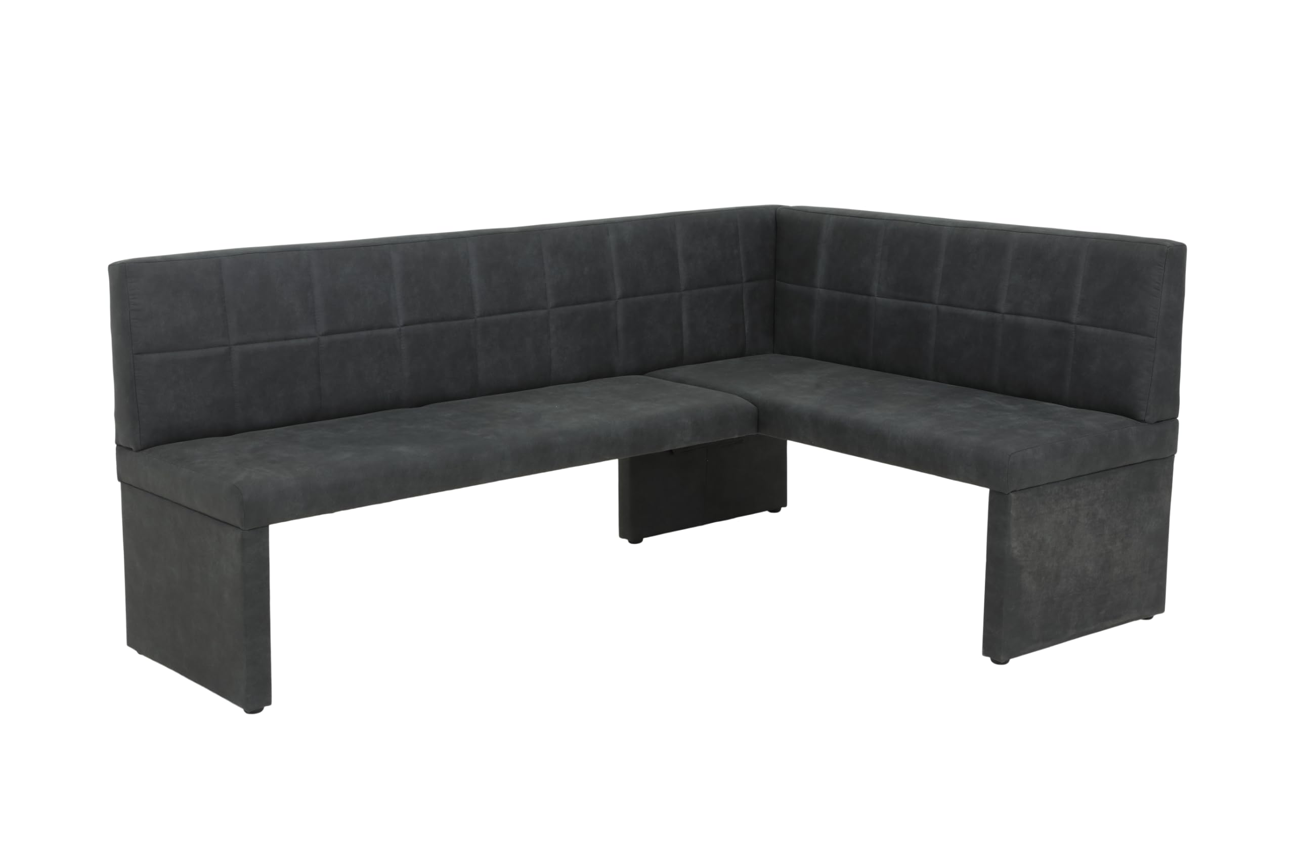 Apollo Hela Tische, Melanie - Panca angolare con rivestimento in microfibra effetto vintage, seduta lunga a sinistra, 200 x 140 x 90 cm (larghezza x profondità x altezza)