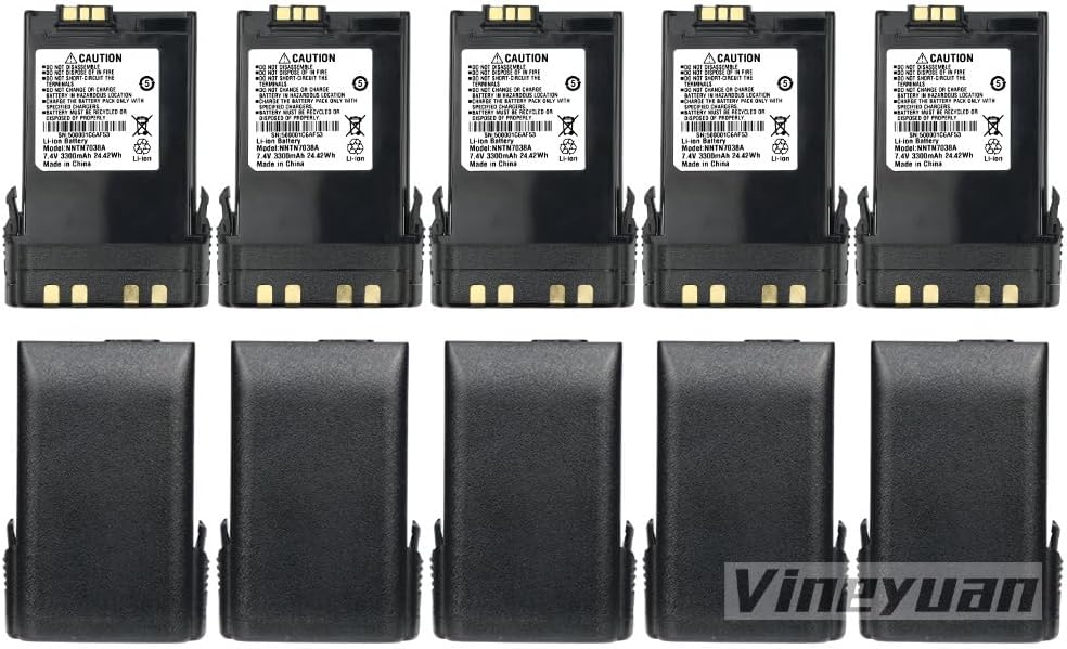 10x 3300mAh NNTN7038A Replacemen Li-ion Battery Compatible for APX6000 APX7000 APX8000 APX6000XE APX7000XE APX8000XE SRX2200 Radios