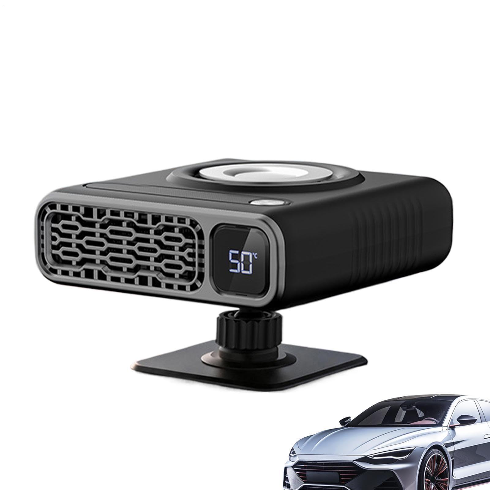 Chauffage Dégivreur pour Voiture Désembueur Hiver Rotatif 360° Enfichable
