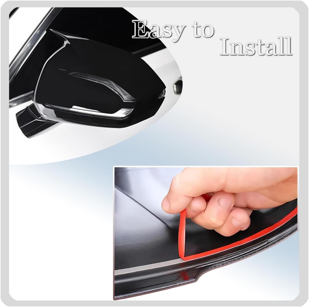 MUXEE Side Mirror Cover,for Hyundai Palisade 2020 2021 2022 2023 2024 2025，2PCS Horned Turn Signal housing Cover Sets car Accessories -Bright Black