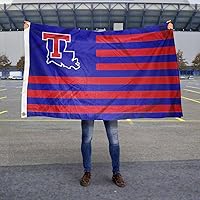 Vista 2 de College Flags & Banners Co. Louisiana Tech Bulldogs - Bandera de la nación de estrellas y rayas
