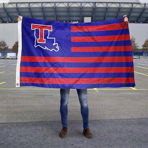 Miniatura 2 de College Flags & Banners Co. Louisiana Tech Bulldogs - Bandera de la nación de estrellas y rayas