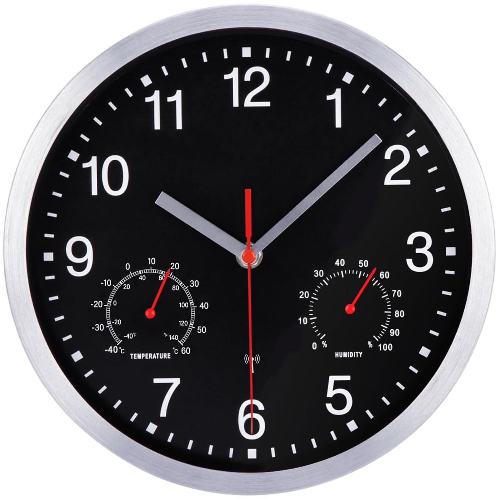VINILITE Orologio da Parete Radiocontrollato di Alta Precisione con  termometro e igrometro Orologio da Parete Moderno Silenzioso per Cucina,  Ufficio, Camera da letto, Versione Aggiornata : Amazon.it: Casa e cucina