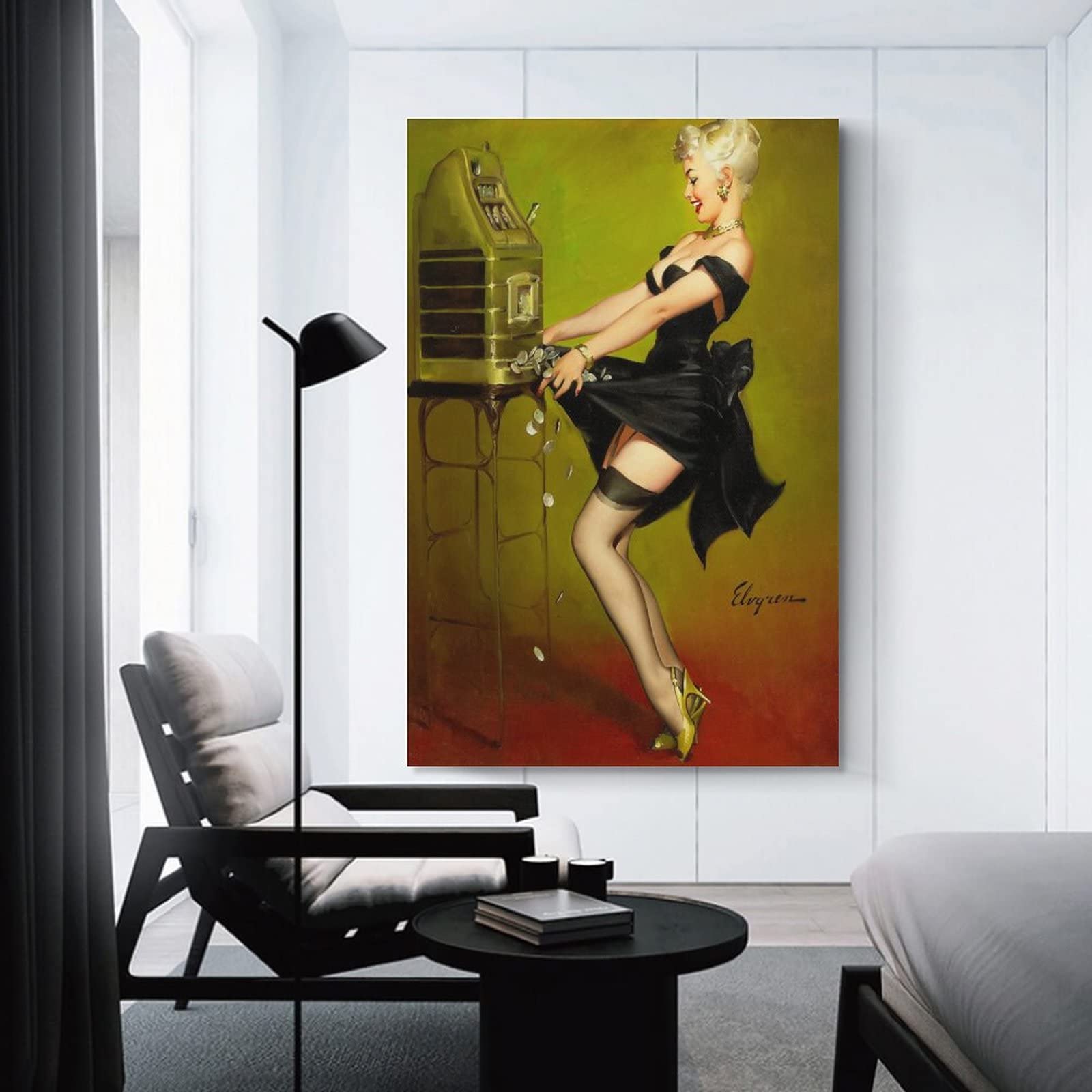 Amazon.co.jp: Gil Elvgrenジル・エルブグレン絵画作品『魅惑的な女性