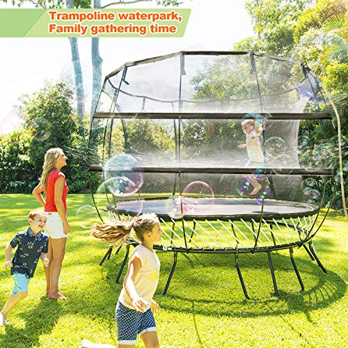 Trampoline Sprinklers for Kids, Trampoline Spray Water Park Fun Summer Water Toys Outdoor Toys for Toddlers Attach on Trampoline Safety Net Enclosure