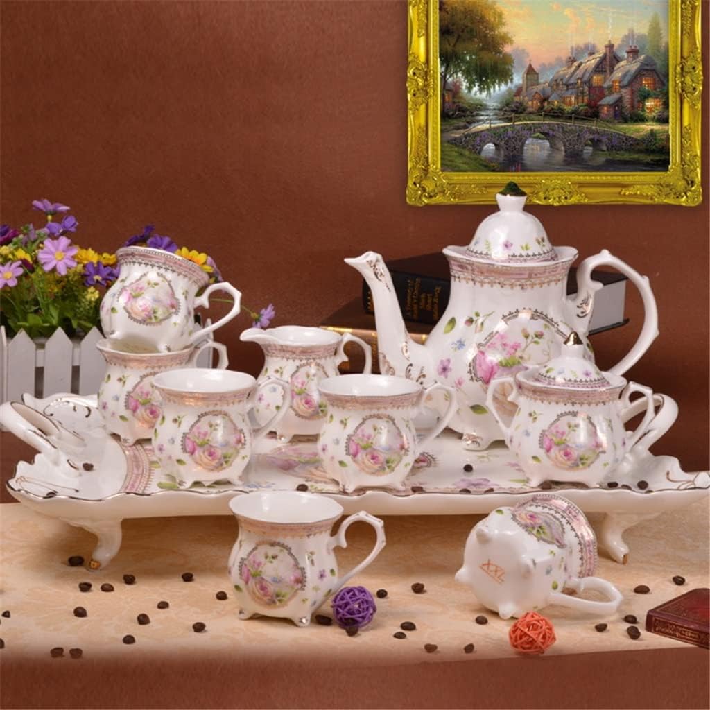 European Afternoon Tea Teapot Set Coffee Cup English Ceramic Family Tray
