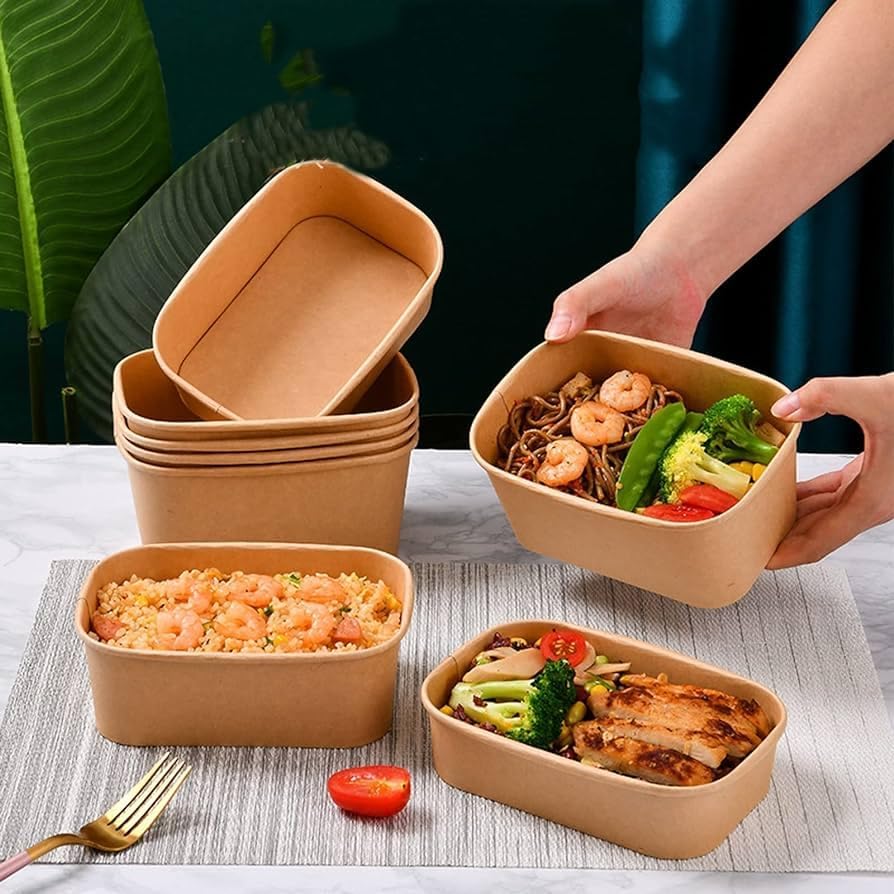 Budget 500mL Rectangular Plastic Takeaway Container Bases
