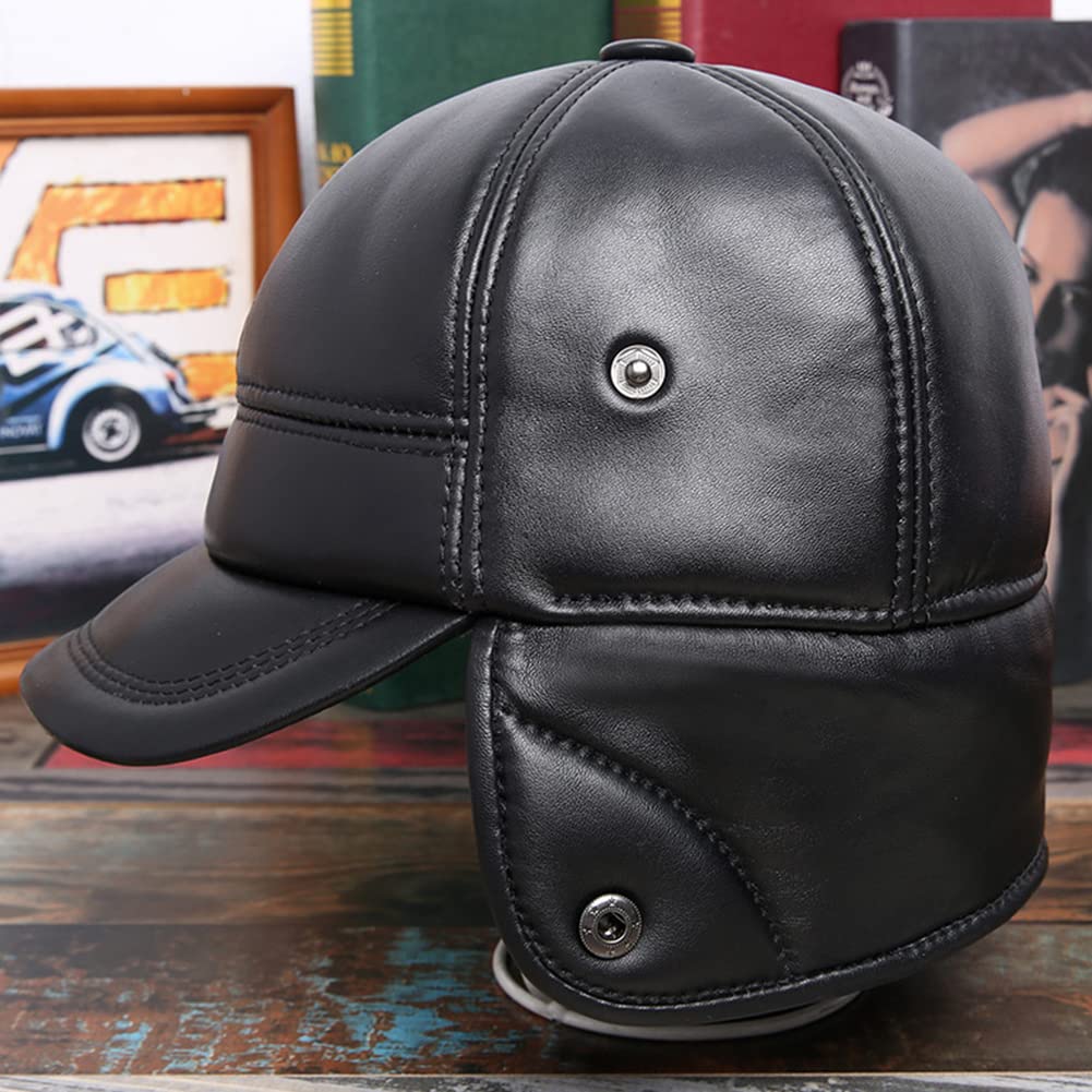 Berretto da Baseball Moda Sportivo in Pelliccia Sintetica, con paraorecchie Cappello in Pelle Donna/Uomo Autunno e Inverno