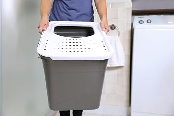 Petmate Enclosed Cat Litter Box with Hinged Lid, Wide Top Entry