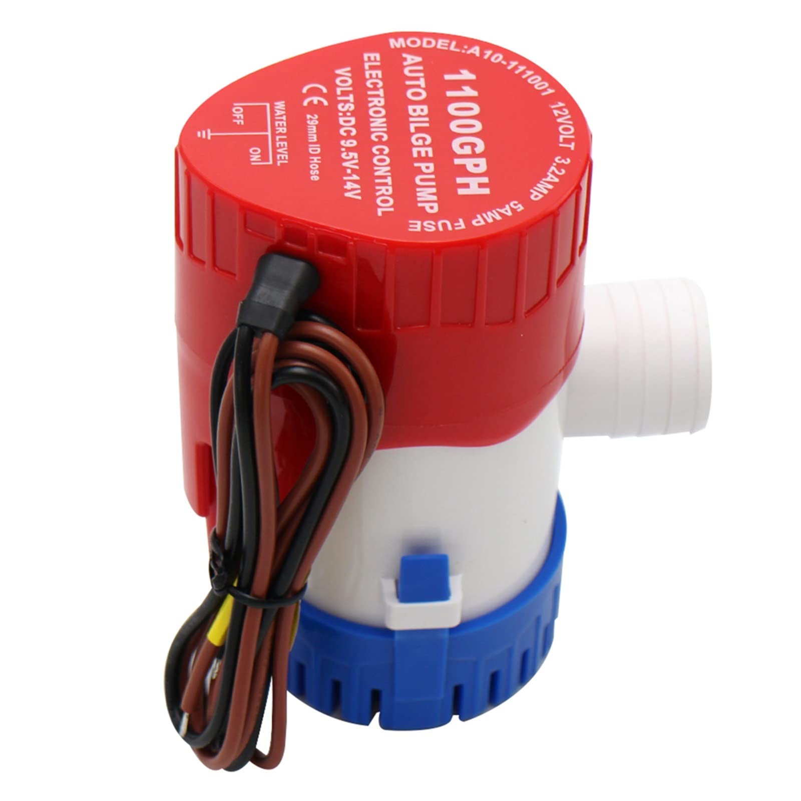 Bomba sumergible Bomba de agua ultra silenciosa Bomba de achique automática for barcos, 12 V, 1100 GPH, bomba de agua de achique automática sumergible for barcos con interruptor electrónico