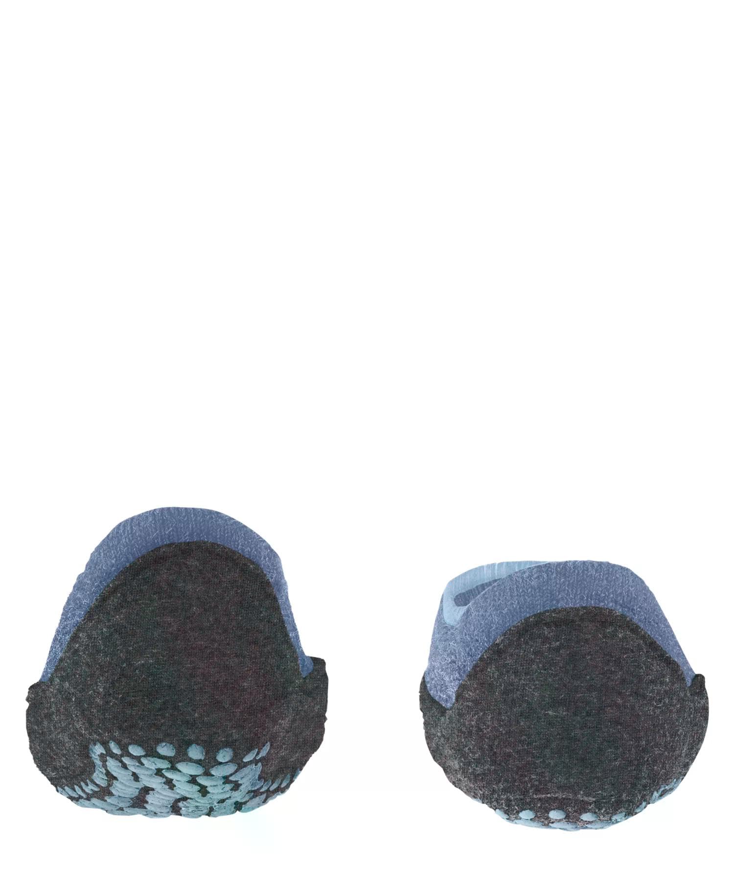 FALKE Cosy Slipper K Hp lana con suola in gomma 1 paio, Calze da casa Unisex Bambini, Blu Smoky Blue 6045, 25-26