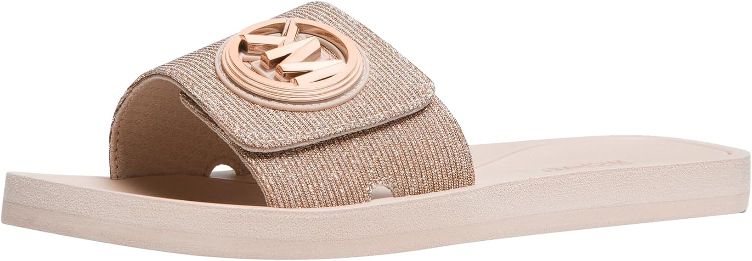 pium ボリュームリボンフリルベルトサンダル ブラック×ピンク pium