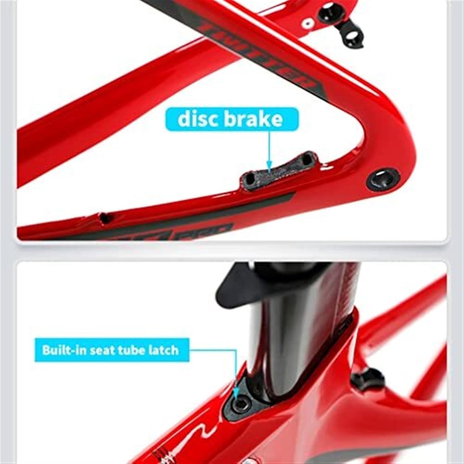 46/48/50/52/54cm Wind Breaking Frame Internal Routing Road Bike Frameset Disc Brake Thru Axle Carbon Racing Frame