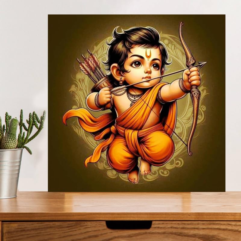 Image of British Terminal Cute little Bal Gopal Baby God Krishna| Kanha Ji | Laddu Lord Makhan Chor Painting Religious Poster for Pregnant Women for wall (matt thin vinyl,sticker,multicolor,unframed)| bj175