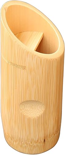 Yamako Pottery White Bamboo Tokkuri - Botella de sake japonés, A 12337