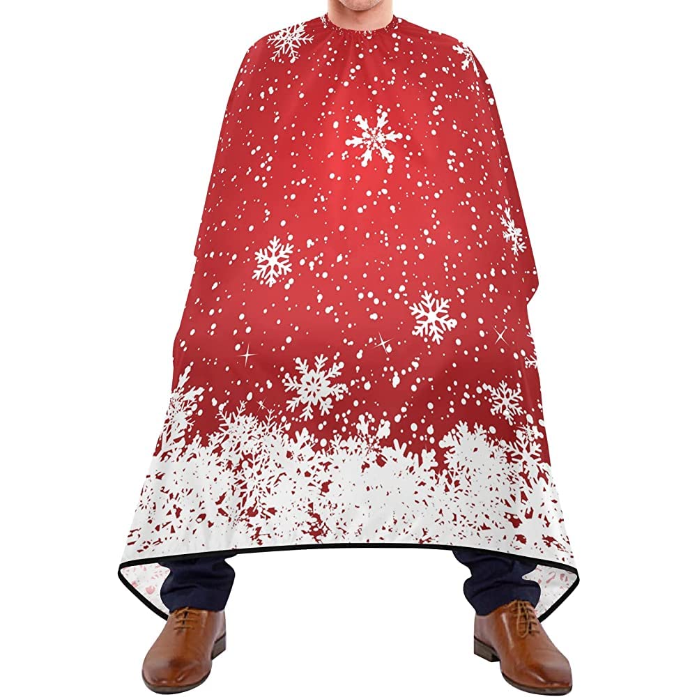 Styling Delantal Copos De Nieve Blancos Barbero Capas Impermeable Capas De Corte Peluqueria Poliéster Barberos Delantal Para Niños Champú Adulto 140X170Cm