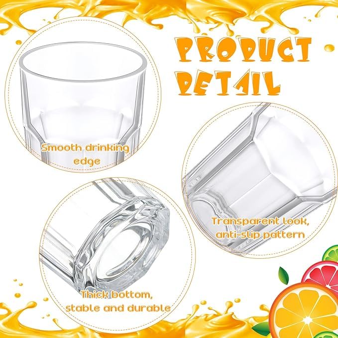 Image of 300ml Clear Glass Tumbler, Highball Drinking Glasses for Cocktails, Juices, Milkshakes (3, 300ML)