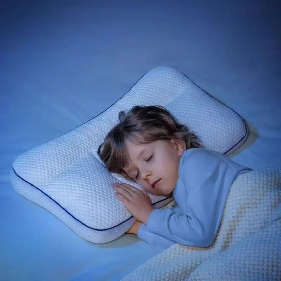 MEIION Felanis Lunora – Ergonomic Kids' Pillow für Wirbelsäulenfreundlichkeit, mehr Komfort und erholsamen Schlaf,Segmentierte Höhe, atmungsaktiv