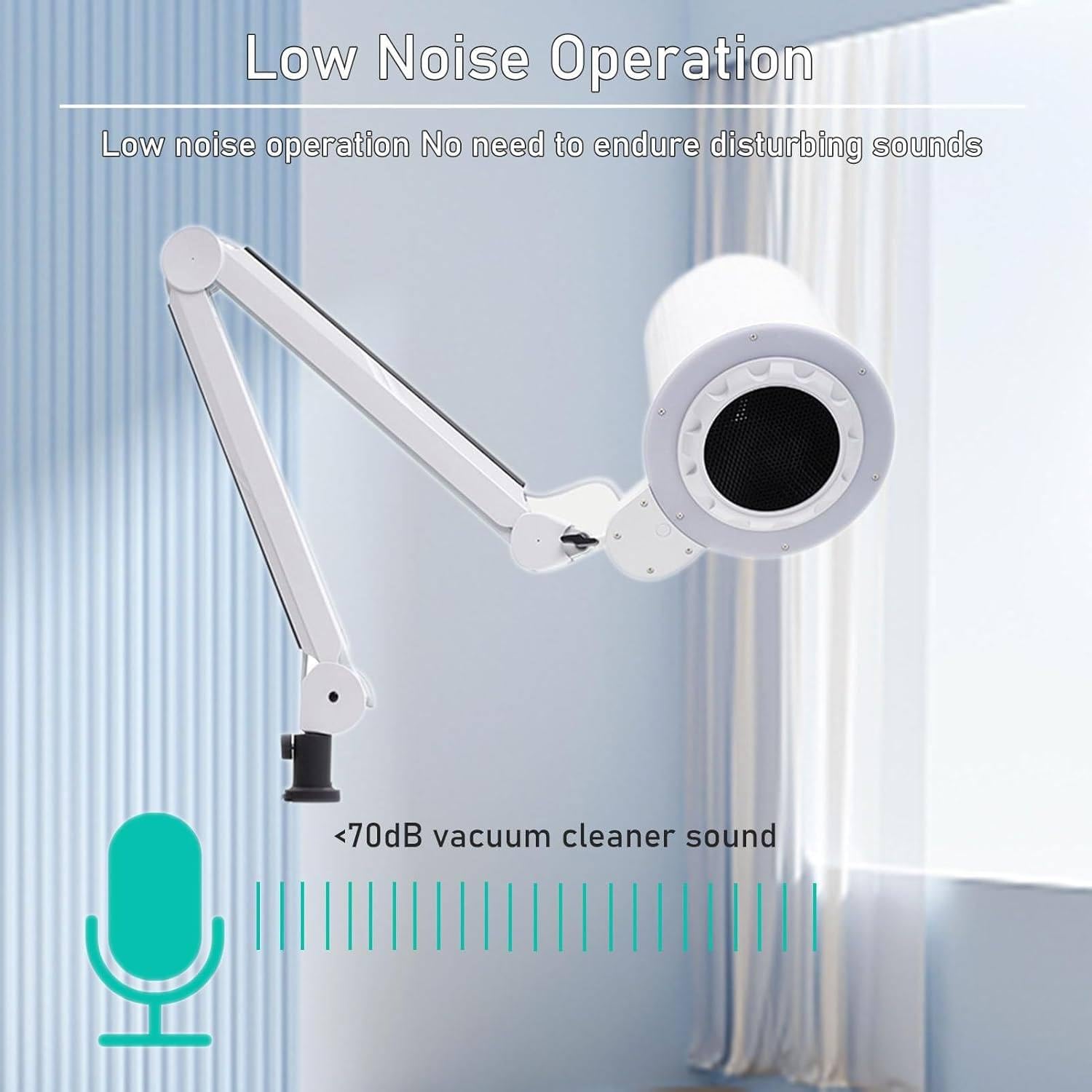 Collecteur de poussière d'ongles, Super Aspiration réglable à 360 degrés, plumeau de Salon de manucure, Outils d'art d'ongles d'éclairage LED, réutilisables de qualité Industrielle