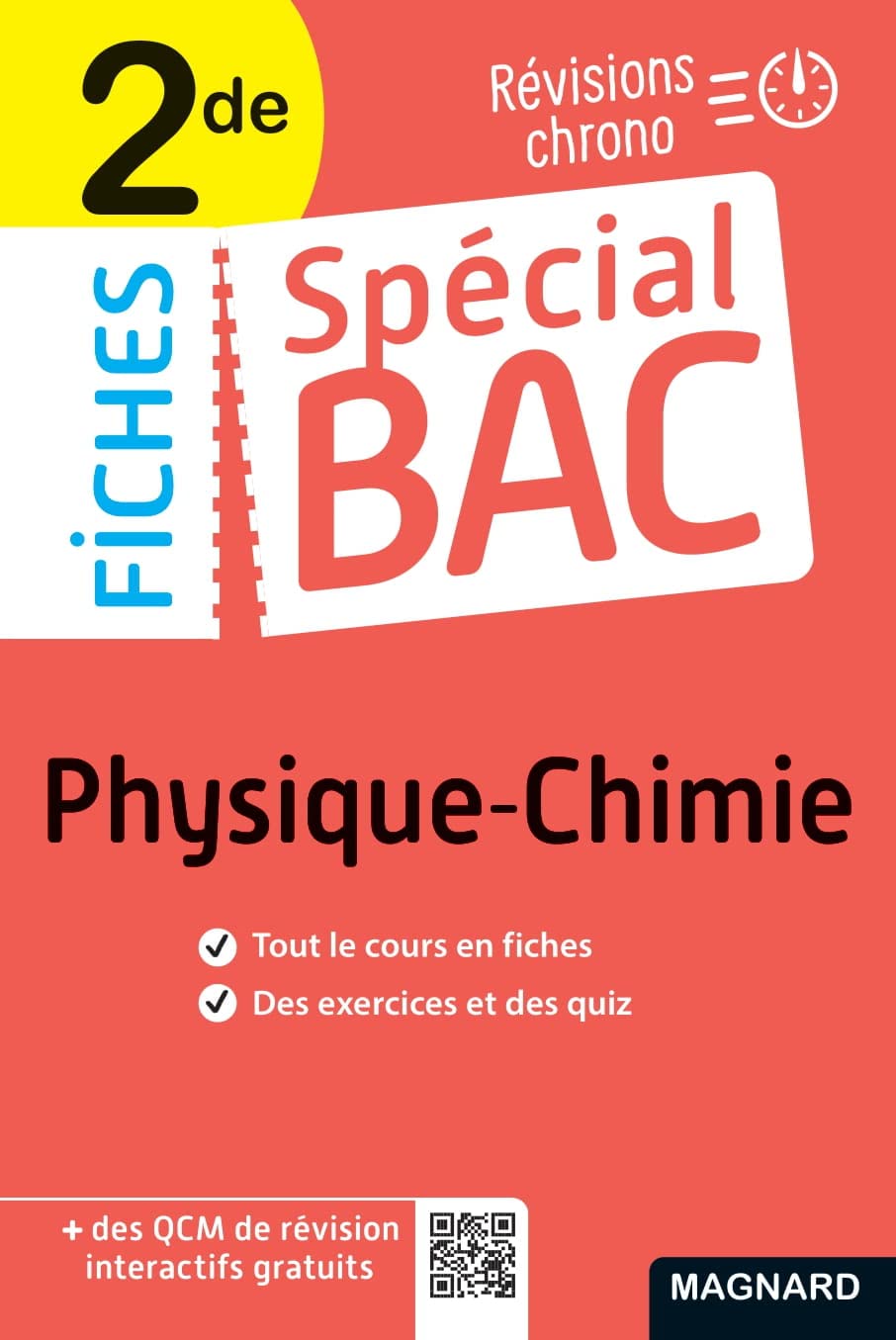 Spécial Bac Fiches Physique-Chimie 2de Bac 2025: Tout le programme en 50 fiches, mémos, schémas-bilans, exercices et QCM