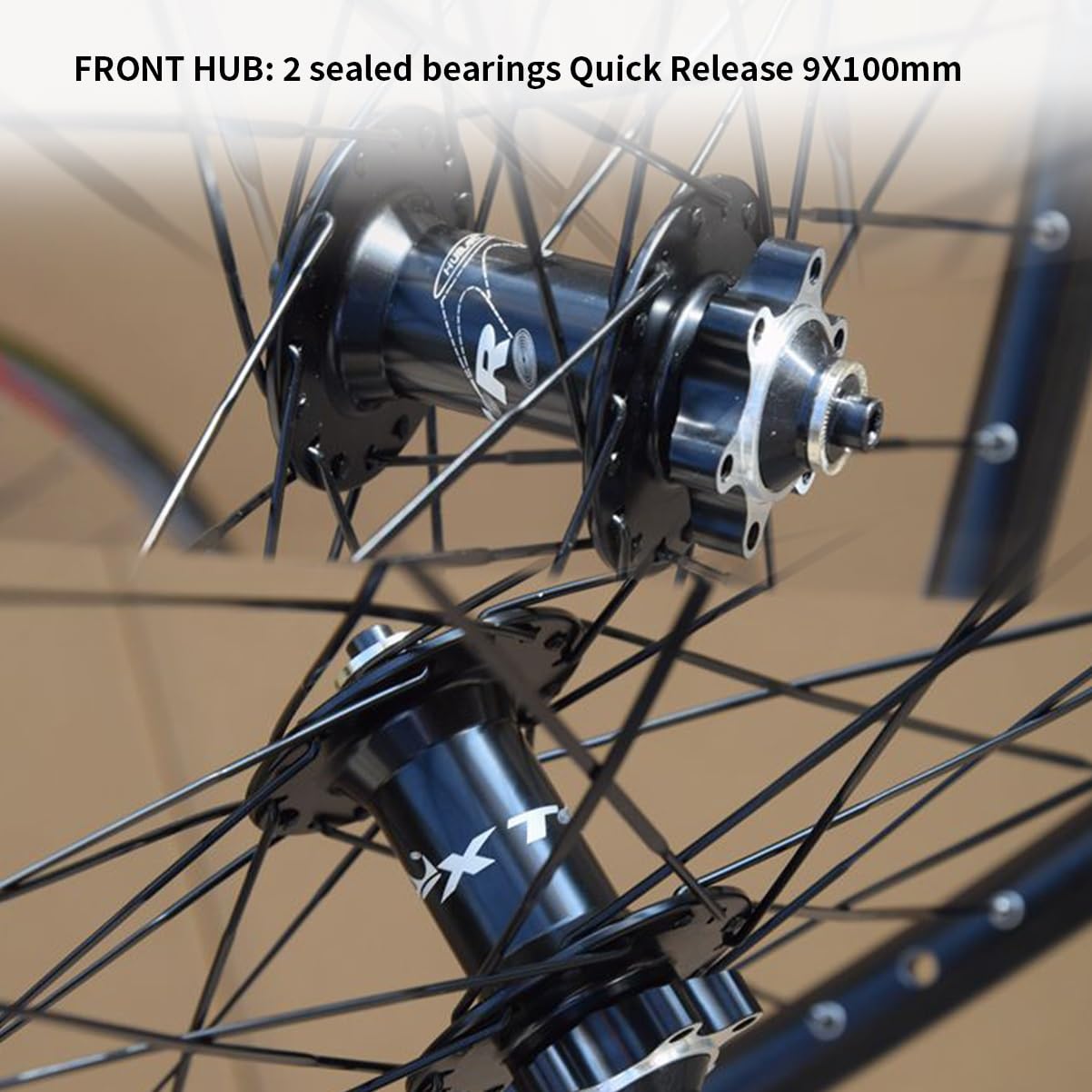Zestaw kół do roweru górskiego 26/27,5/29 '' Ultralekkie felgi aluminiowe Quick Release Hamulec tarczowy 32 otwory przednie i tylne piasty do kasety 7-11 prędkości, 120 kliknięć