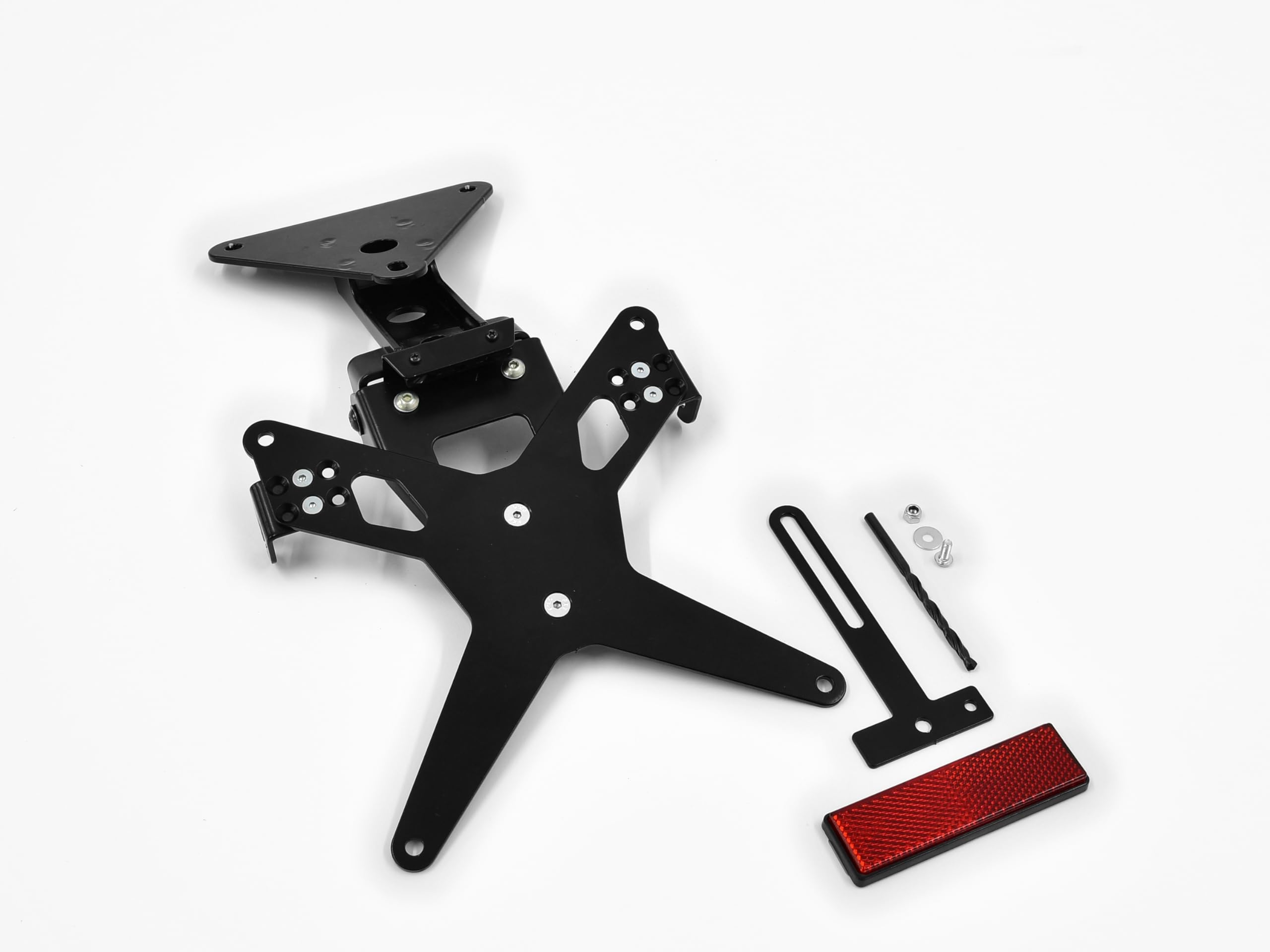 Zieger X-Line 10006569 - Portatarga, supporto per targa, con illuminazione targa e catadiottro