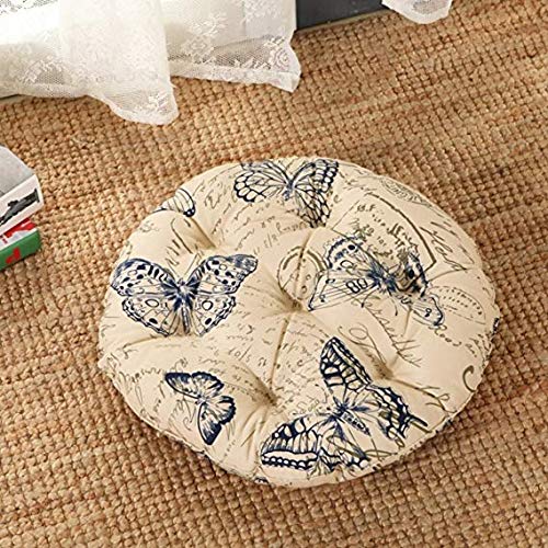 Coussin rond en toile de coton lavable en machine avec rembourrage dense