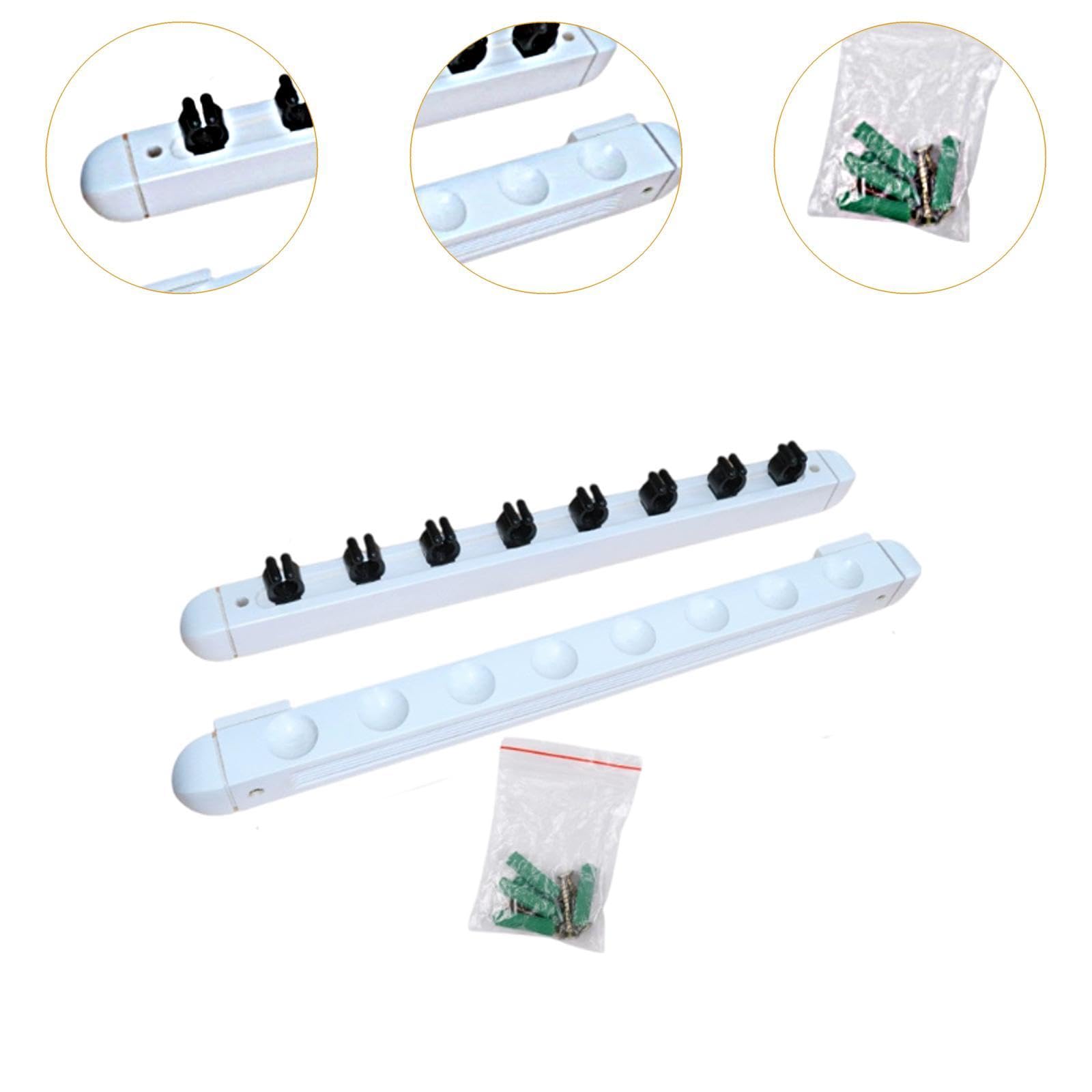Harilla Billard-Queue-Ständer, Billard-Stockhalter aus Holz für 8 Queues, Billard-Queue-Ständer zur Wandmontage für den Billardraum des