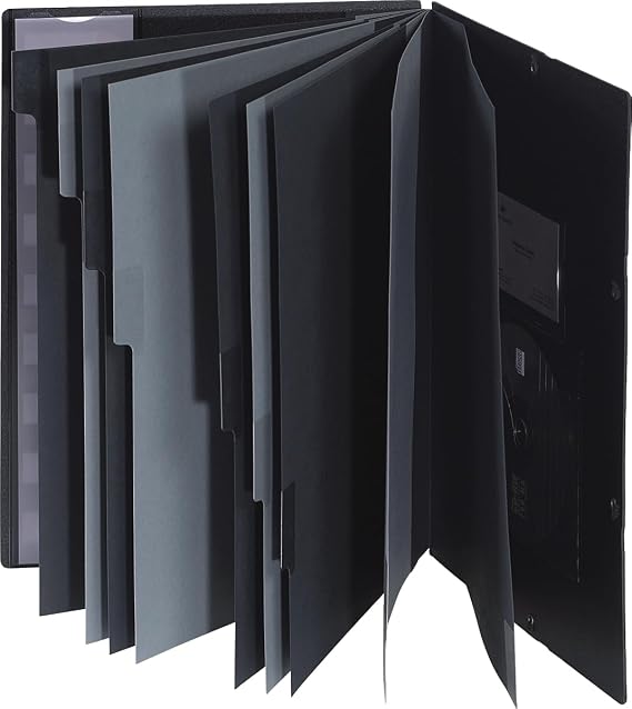 طقم Exacompta Folder باللون الأسود مقاس 328X240 مم مكون من 9 قطع مقاس A4 sw