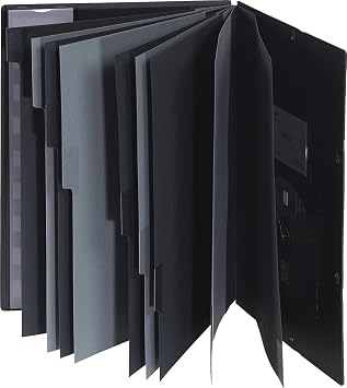 طقم Exacompta Folder باللون الأسود مقاس 328X240 مم مكون من 9 قطع مقاس A4 sw