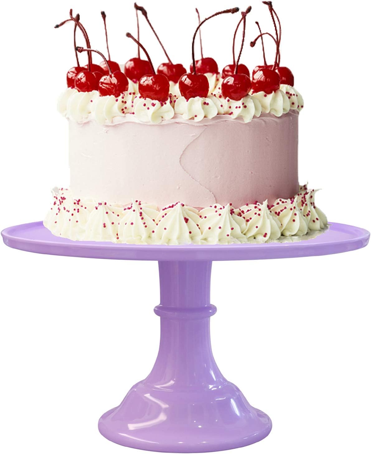 Round Cake Stand Purple 11" Melamine Cake Display Stand Dessert Cupcake Display Tray for Christmas,Graduation,Wedding,Birthday,Party,Baby Shower,Anniversary,Ceremony