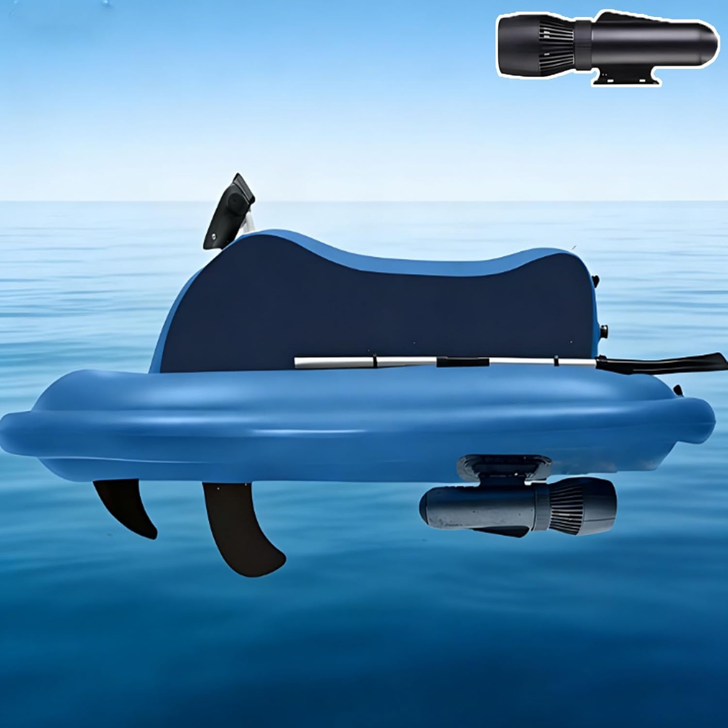 Electric Inflatable Jet Boat,Adults Foldable Underwater Jet Ski with Diving Scooter,9-Speed Control,330lbs Load Capacity,Electric Motor Boat/Kayak,Sea Diving Swimming Equipment 500W