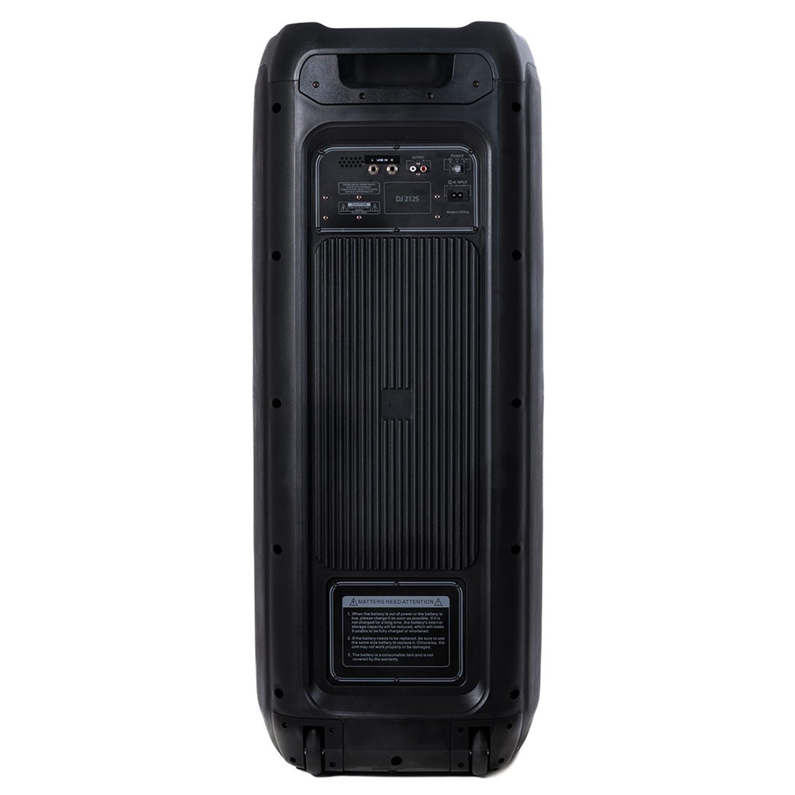 Cassa Bluetooth Professionale, 1050W, 2 Woofer 12", Batteria Ricaricabile, Radio FM, Luci LED, Microfono Incluso