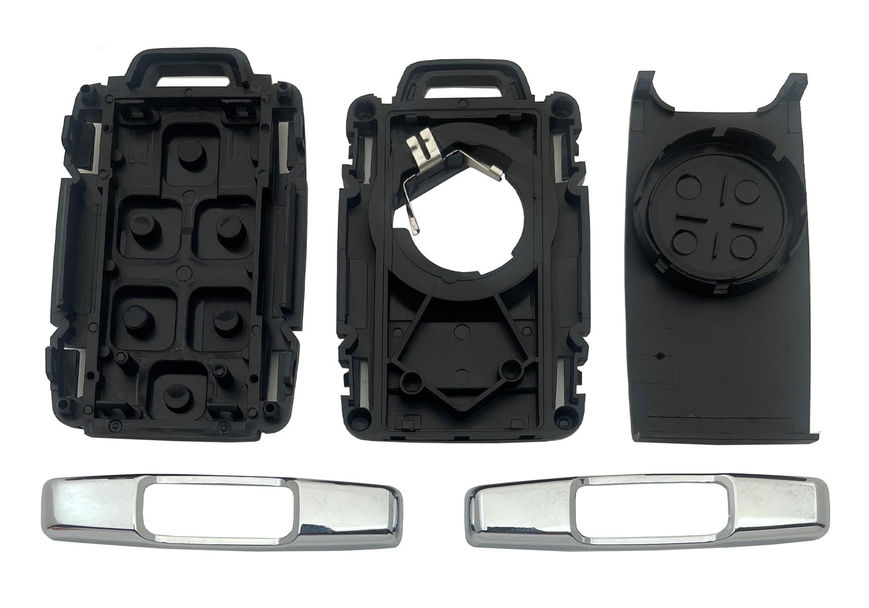 Custodia Di Ricambio Per Telecomando Chiave Chevy Chevrolet Silverado Colorado GMC Sierra (2014-2017) - Guscio Nero M3N-32337100