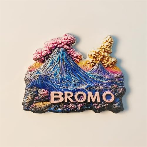 Indonesia, Java Island, East, Bromo Volcano, Tourism, Commemoration, Fashion, Creativity, Magnetic Refrigerator Stickers, Gifts