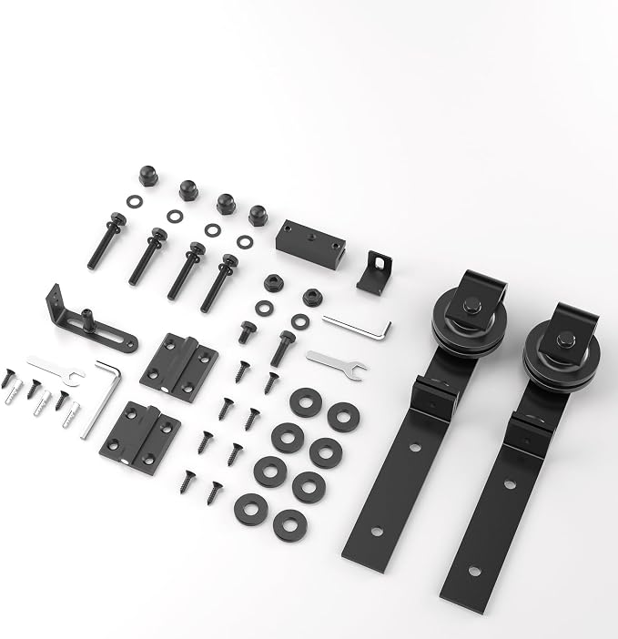Kit de Herrajes para Puerta Bifold de Granero Negro miniatura 6