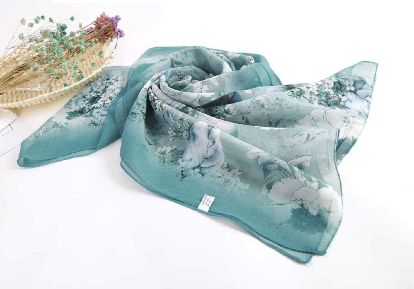 Acotavie Women's Chiffon Scarf Lightweight Scarves Fashion Floral Print Scarfs Shawl for Ladies and Girls (1) at  Women’s Clothing store