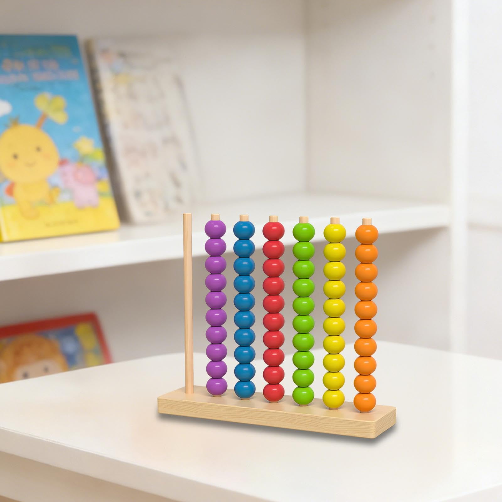FashionCha Wooden Sorting And Stacking Game By Color - Early Learning Toy - Counting Game for Children, M — view 5