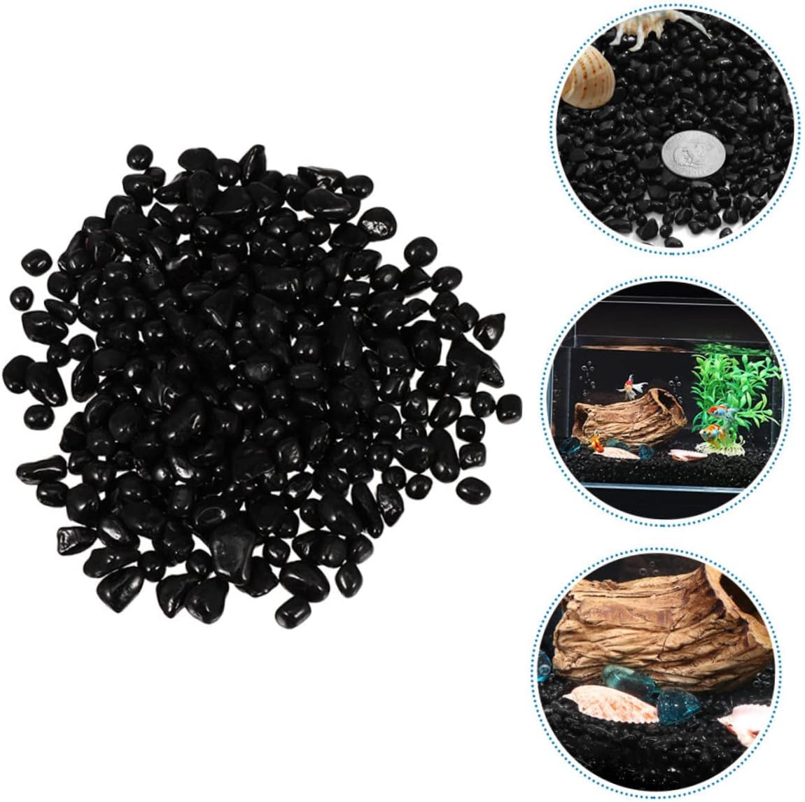 1Bag Pearl Aquarium Gravel Polished Fish Tank Stones for Decorative Landscaping Natural Fish Tank Pebbles for Enhancing Aquascapes and Aquariums