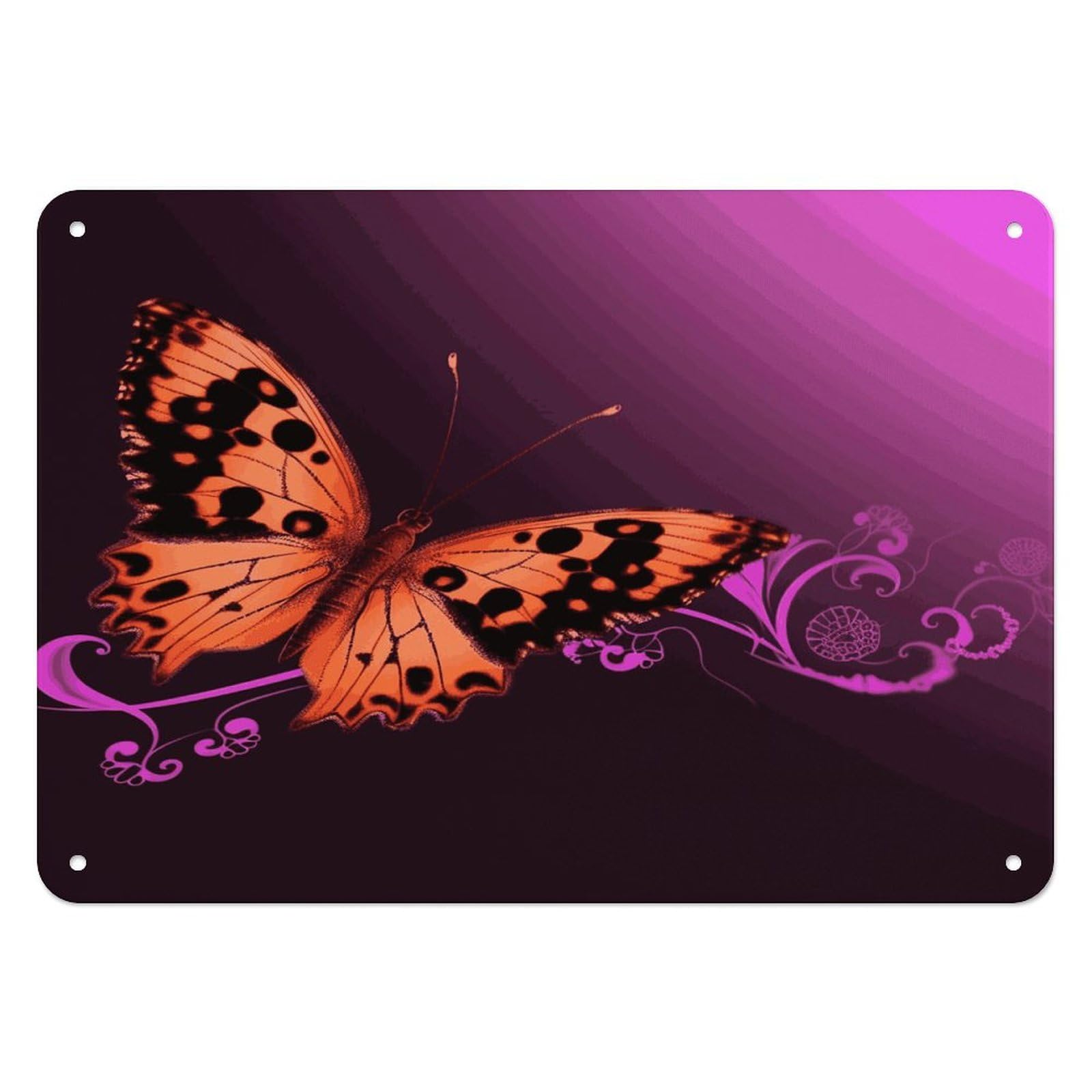 Fekiloot Style Nice Butterfly Wall Decor Iron Painting Metal Sign