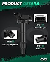 Vista 3 de SCITOO Paquete de bobinas de encendido se ajusta para Toyota Solara 2.4L 2002-2003 para Toyota RAV4 2.4L 2004-2008 para Toyota RAV4 2.0L 2001-2003