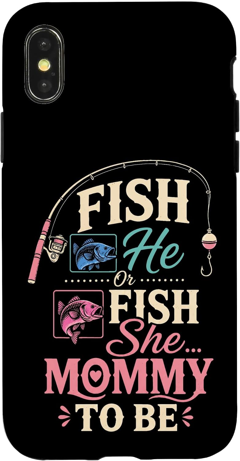 Fishing Gender Reveal Fish He Or She Mommy Gift Case for iPhone 13 image 5